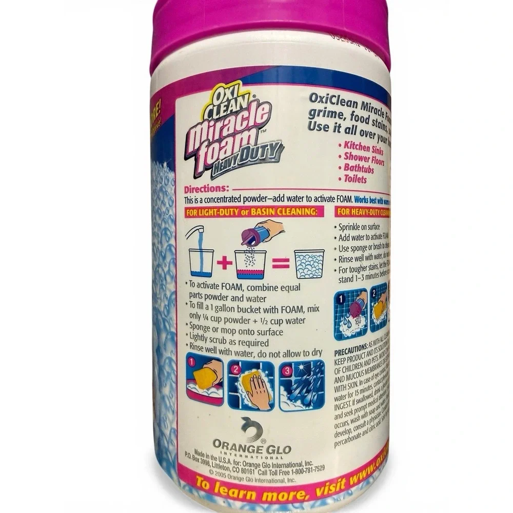 Oxi Clean Miracle Foam Power Cleaner Chlorine Free‎ Stain Dissolving - Discont'd